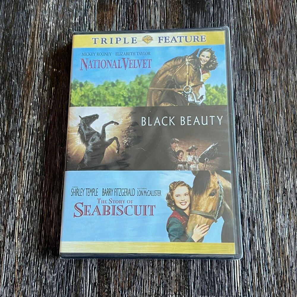 National Velvet / Black Beauty / Seabiscuit DVD Set Movie Horses Sealed NEW